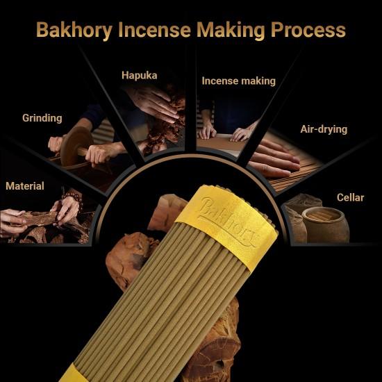 146pcs-Bakhory Cambodian Oud Incense Sticks 3mm for Home Decoration (100g)