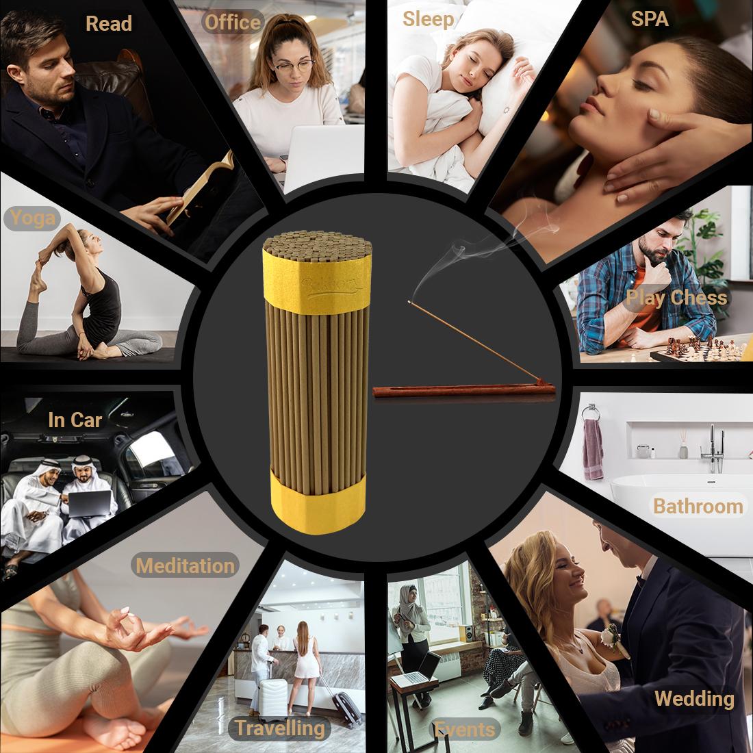 146pcs-Bakhory Cambodian Oud Incense Sticks 3mm for Home Decoration (100g)
