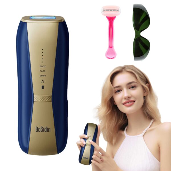 BoSidin Sapphire Latest Generation IPL Super Ice-Cooling Hair Removal Machine For Face, Body And Bikini Area Men And Women – D-T018