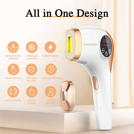 Hair Removal Machine At Home With 999k Flashes On Face, Armpit, Legs, Bikini Line, Body – Yamangu