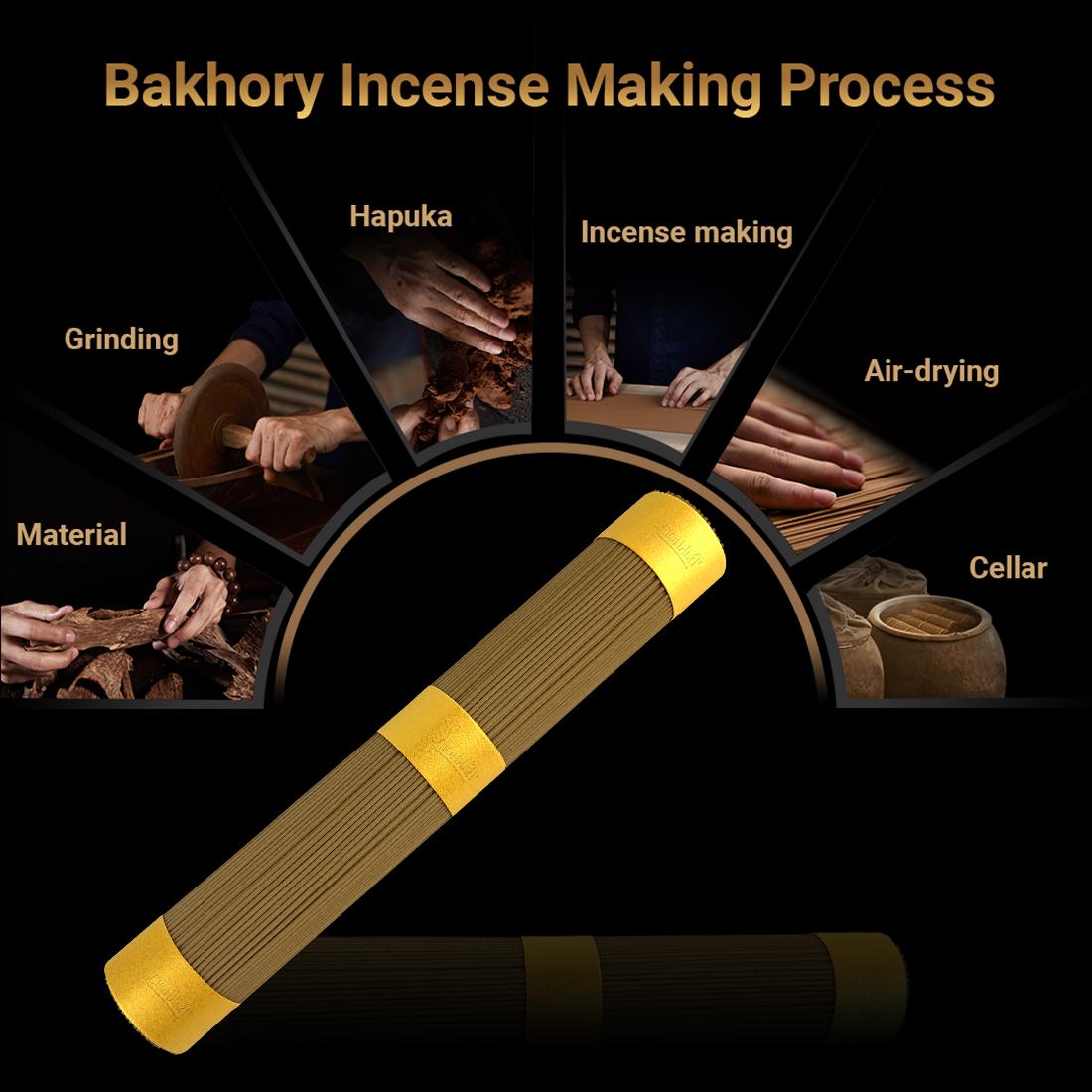 275pcs- Bakhory oud Incense Sticks 1.4mm 50g With Copper Incense Burner SA