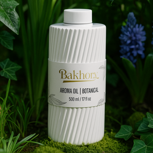 Bakhory Botanical Aroma Oil 500ML – Green Leaf Fragrance with Fresh Citrus, Floral & Woody Notes for Home & Office