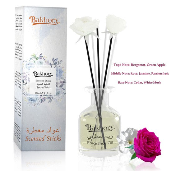 Bakhory Premium Reed Diffuser Set |Secret Wish Scented Diffuser