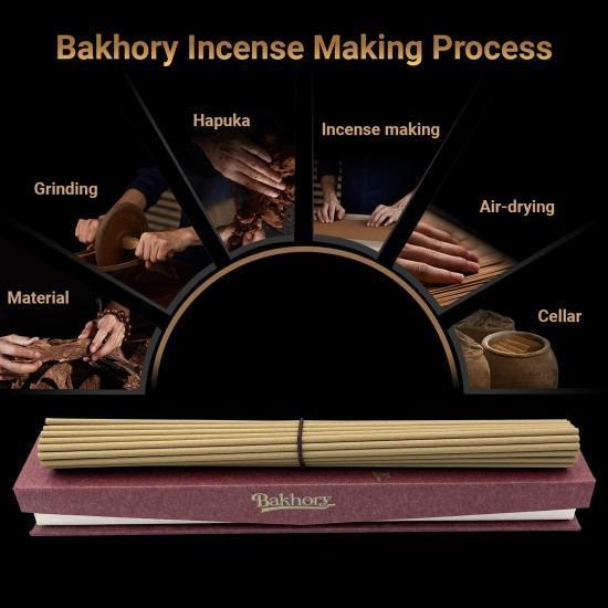 33pcs- Bakhory Cambodian Oud Incense Sticks 3mm Thick (30g)