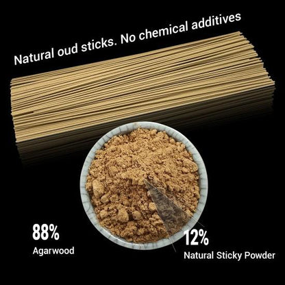 275pcs- Bakhory oud Incense Sticks 1.4mm 50g With Copper Incense Burner