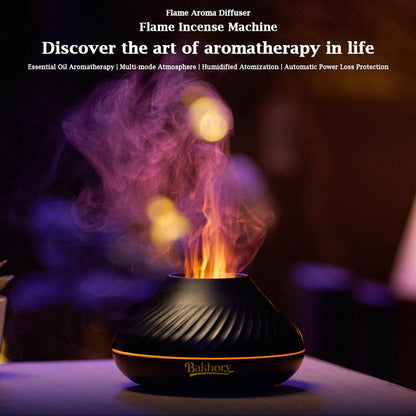 Bakhory Essential Oil Diffuser, Air Humidifier, Aromatherapy Diffuser with 7 LED Night Lights for Home, Office (White, Black)